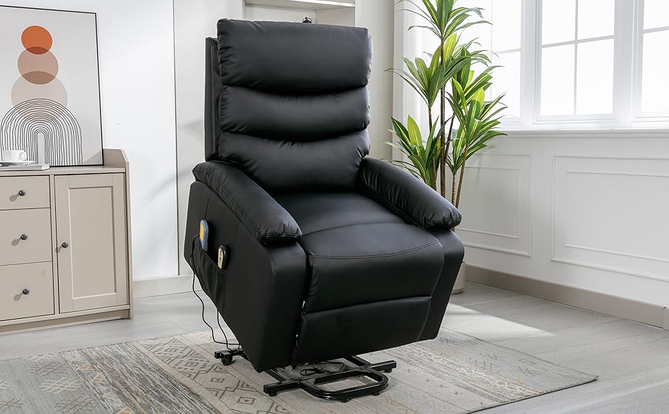 Relaxation armchair with self-help massage function and thermotherapy and electric recline